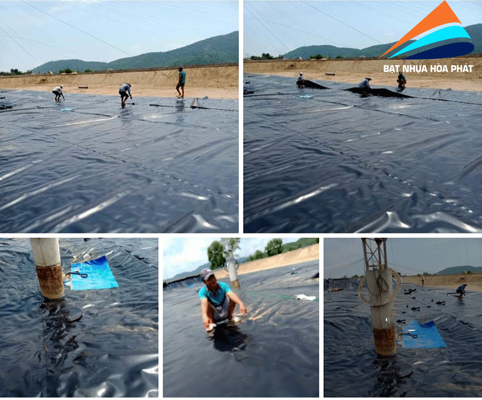 Hình ảnh: Bạt lót ao hồ chứa nước ở tại Bình Thuận
