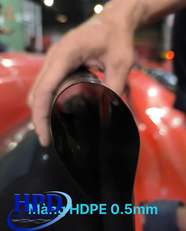 Mẫu bạt HDPE 0.5mm chuyên dùng lót hồ chứa nước