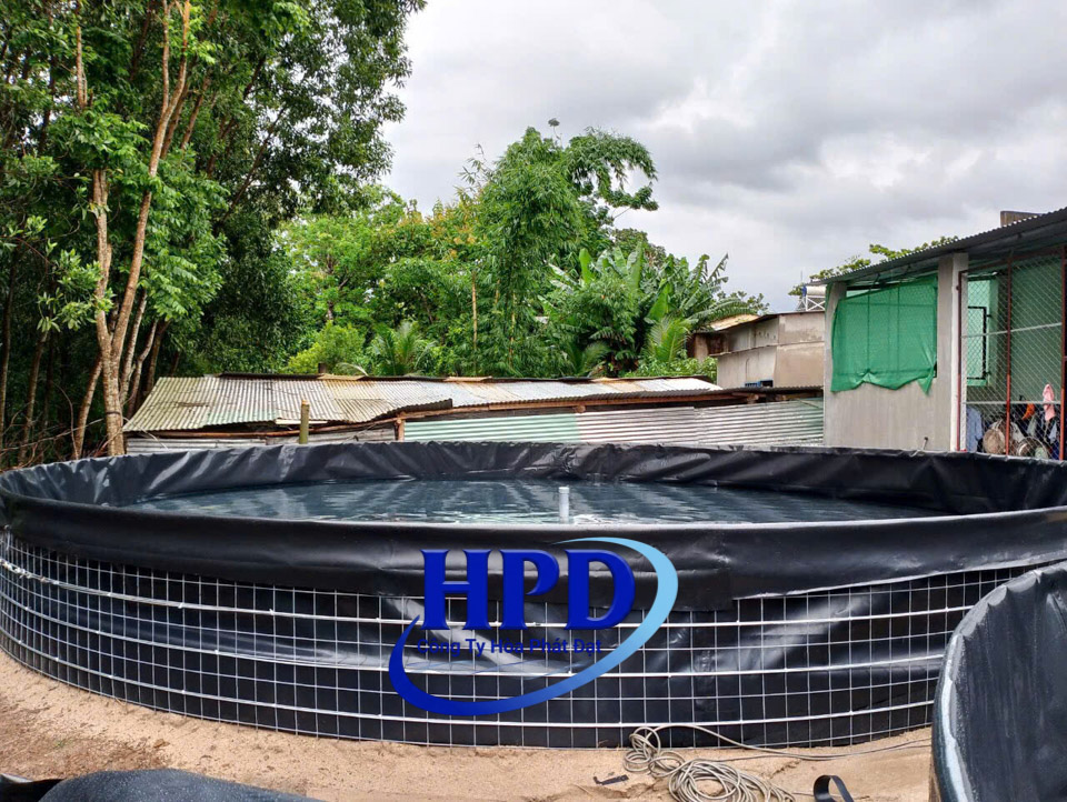 Hồ tròn lót bạt HDPE